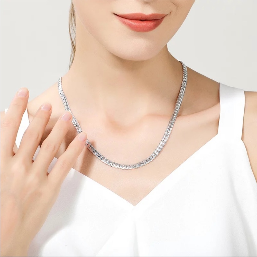 New Unisex 925 Sterling Silver Snake Necklaces - Picture 5 of 7